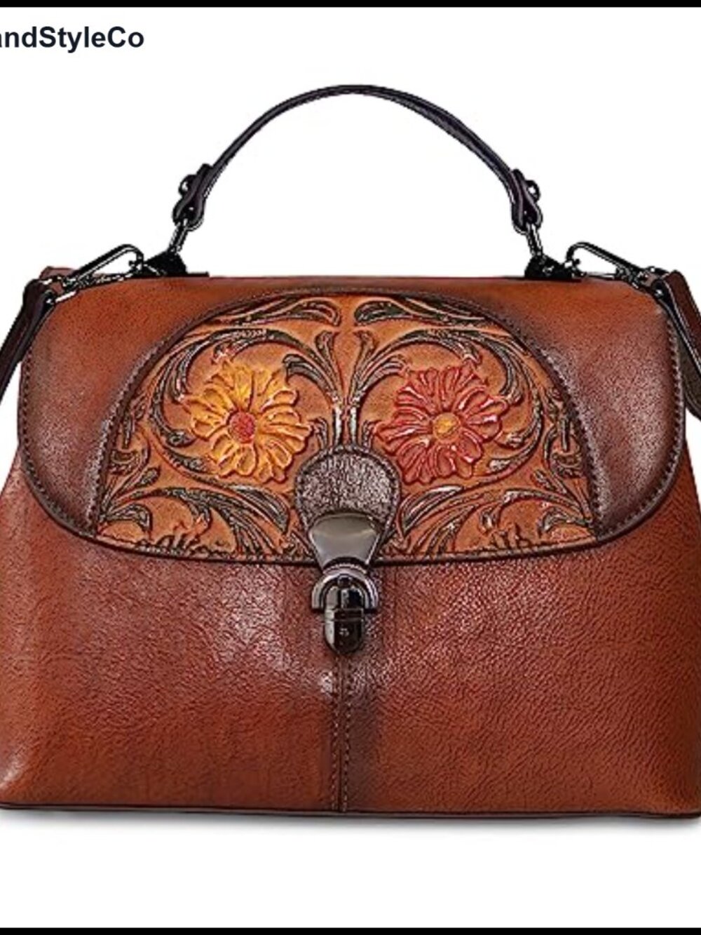 Handmade Italian Genuine Leather Satchel Top Handle Crossbody Hobo Bag